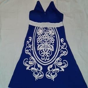 Just love women dress color blue small